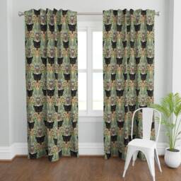 Woodland Curtain Panel - Wild Animals Mountain Forest Nursery Bear Nature Feather Custom Totem By Michaelzindell - thumbnail 2