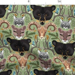 Woodland Curtain Panel - Wild Animals Mountain Forest Nursery Bear Nature Feather Custom Totem By Michaelzindell - thumbnail 4