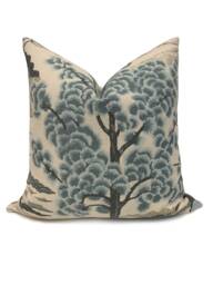 Thibaut Daintree Aqua Greenwood Collection Cushion Cover Pillow Double Sided - thumbnail 1