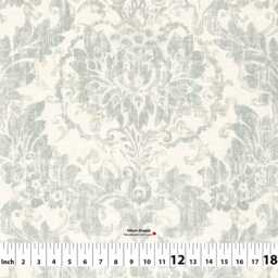 Rimini Color Mist Floral Flower Damask Ivory Green Blue Linen Blend Curtain, Valance Pleated, Lined Drapery Panel Offered As Upgrades - thumbnail 2