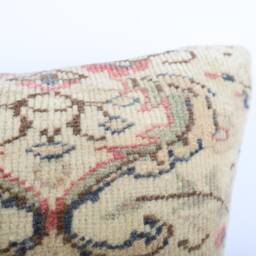 20'' Vintage Turkish Kilim Pillow Cover Handmade Wool Cushion - thumbnail 3