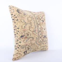20'' Vintage Turkish Kilim Pillow Cover Handmade Wool Cushion - thumbnail 2
