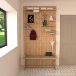 Wood Pegboard With Pegs, From Strong & Solid Ash Wood, Peg Board, Wood Shelf Organizer, Retail Shelves, Wall Mounted Shelving For Kids - thumbnail 3