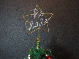 Wire Star Tree Topper For Christmas Personalised Family Name Star Wire Decorations Gifts - thumbnail 1