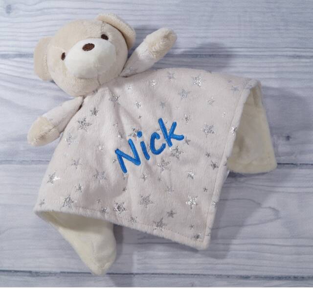 Cuddly Cloth Embroidered With Name - Snuff Ecru Teddyb??r Zw-31 - 400245 - image 1