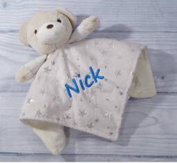 Cuddly Cloth Embroidered With Name - Snuff Ecru Teddyb??r Zw-31 - 400245 - thumbnail 1
