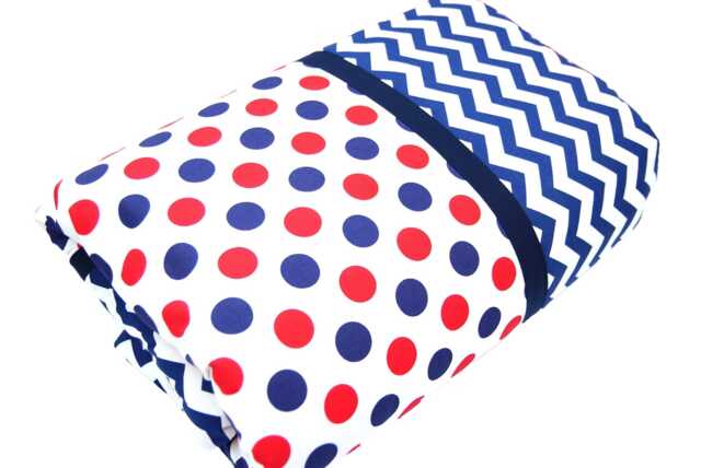 Baby Playmat in Red/Blue, 105 X cm, Patchwork Blanket, Playpen Liner For Girls Or Boys, Handmade By Bab-Berlin - image 1