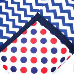 Baby Playmat in Red/Blue, 105 X cm, Patchwork Blanket, Playpen Liner For Girls Or Boys, Handmade By Bab-Berlin - thumbnail 3