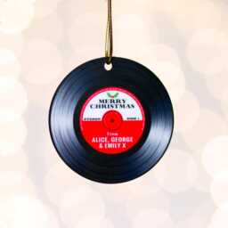 Personalised Vinyl Record Christmas Tree Decoration, Bauble, Lover Gift, Gift For Music - thumbnail 2