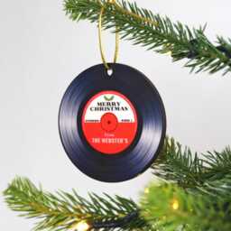 Personalised Vinyl Record Christmas Tree Decoration, Bauble, Lover Gift, Gift For Music - thumbnail 3
