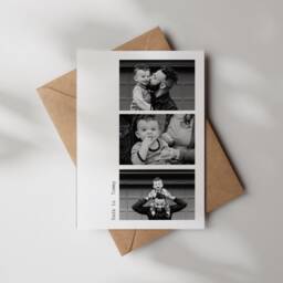 Personalised Fathers Day Gift Custom Photo Collage Print First Card Present For Dads From Kids Black & White Photos - thumbnail 3