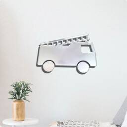 Fire Engine Acrylic Mirror Wall Art Personalized Engraving - thumbnail 3