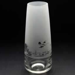 Swan Glass Bud Vase - Etched Engraved Glassware Home & Bar Decor - thumbnail 2