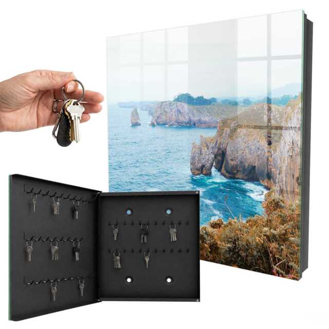 Seascape Wall Mounted Key Cabinet, Blue Box For Home, Photographic Landscapes, Lovers Of Nature & Seascapes - image 1