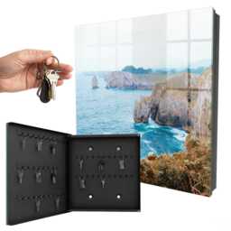 Seascape Wall Mounted Key Cabinet, Blue Box For Home, Photographic Landscapes, Lovers Of Nature & Seascapes