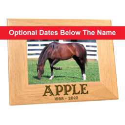If Love Alone Horse Memorial Frame, Rustic Wood Equine Photo Gift, Custom Engraved Horseshoe Plaque - thumbnail 3