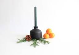 Minimalist Wood Vase Set, Taupe Bud Vase, Small Driftwood Decorative Ikebana - thumbnail 1