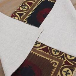 "Set Of 2 Pcs, Suzani Pillow Cover, Uzbek Pillow, 15.75"" X 27.95" - thumbnail 4