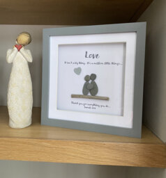 Love Pebble Frame, Personalised Gifts, Couple Art, Gift For Girlfriend, Home Gift, Best Valentines Ideas, Husband - thumbnail 1