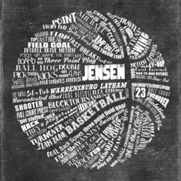 Basketball Coach Gift -Basketball For Senior - Art End Of Year Gift- Team Poster - thumbnail 3
