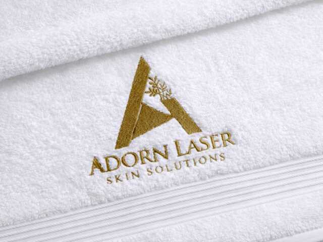 Embroidered Logo Towels, Custom Salon Business Branding - image 1