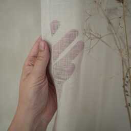Handmade Sheer White Linen Curtains, S Fold Style - thumbnail 4