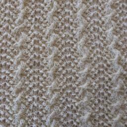 Knitted Baby Set, Blanket & Jacket, Ivory Baptism Party Wedding Ready To Ship - thumbnail 3