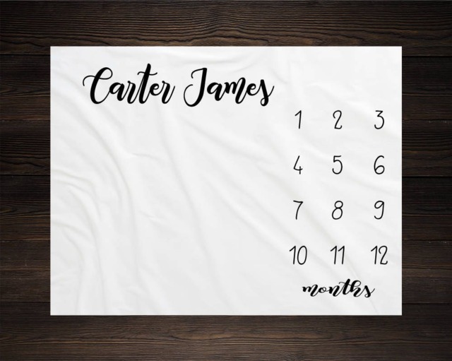 Milestone Blanket Monthly Baby Growth Tracker Minky Fleece Shower Gift Newborn Gender Neutral For Mom To Be - image 1