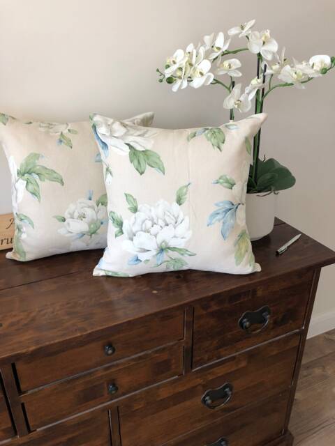 One Handmade Cushion Cover in Laura Ashley Wisley Fabric - image 1