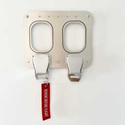 Two Window Keyrack Made From Aluminum With Seatbelt Hooks - Gift For Pilots, Flight Attendants & Frequent Flyers/Key Holder - thumbnail 1