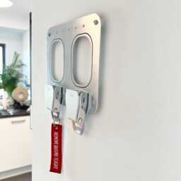 Two Window Keyrack Made From Aluminum With Seatbelt Hooks - Gift For Pilots, Flight Attendants & Frequent Flyers/Key Holder - thumbnail 2