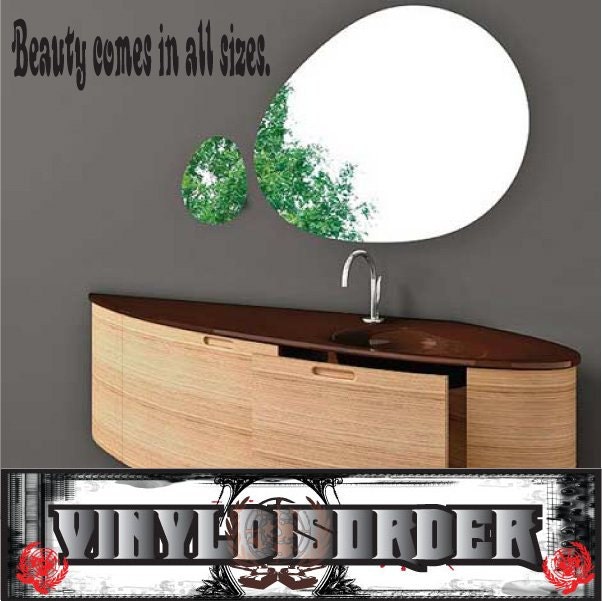 Beauty Comes in All Sizes - Vinyl Wall Decal Quotes Sticker Closetquotes02Et - image 1