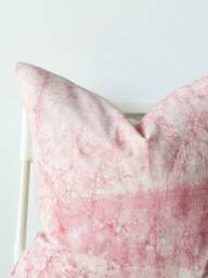 Block Print Pillow Cover Indian Batik Textile, Boho Farmhouse Decor - 20x20 - thumbnail 1