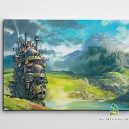 Howl's Moving Castle Canvas Art Wall Anime Manga Colourful Print Picture Decor -C698 - thumbnail 2