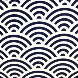 19 X Inches Navy Blue Wave Pillow Cover, Japanese Fabric Case, Bed Throw Tribal Pillow, Bohemian Decor - thumbnail 4