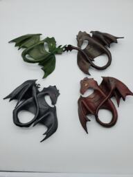 Mini Leather Dragon Wall Hanging And/Or Costume Piece 5 Inch Wingspan - On Sale For Old Stock These Available Now