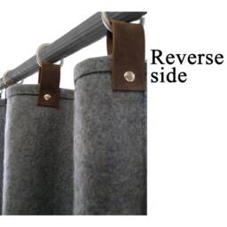 Woollen Drapery For Winters, Wool Felt Curtains, Light Gray Curtain Panel Custom Window Customized Door Eyelet - thumbnail 3