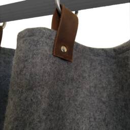 Woollen Drapery For Winters, Wool Felt Curtains, Light Gray Curtain Panel Custom Window Customized Door Eyelet - thumbnail 2