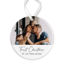 Personalised Christmas Bauble - First At New Home Bauble, 1st Decoration Keepsake Gift, Photo Upload - thumbnail 2