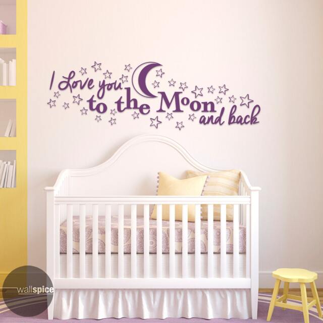 I Love You To The Moon & Back Vinyl Wall Decal Sticker - image 1