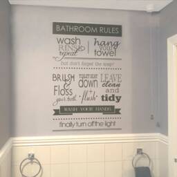 Bathroom Rules, Wall Decor, Art, Rules Decal, Decor - thumbnail 3