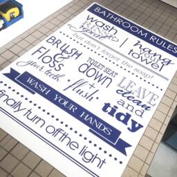 Bathroom Rules, Wall Decor, Art, Rules Decal, Decor - thumbnail 2