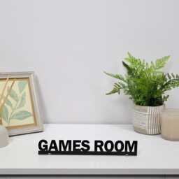 Games Room Door Topper - Black Acrylic Gaming Room Sign Entertainment Space Over Decor Gamer Birthday Or Housewarming Gift - thumbnail 3