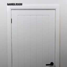 Games Room Door Topper - Black Acrylic Gaming Room Sign Entertainment Space Over Decor Gamer Birthday Or Housewarming Gift - thumbnail 2