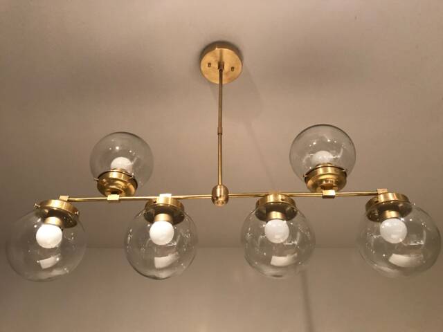 Rivage Modern 6 Light in Globe Sputnik Mid Century Industrial Chandelier - image 1