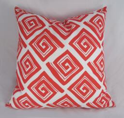 Decorative Pillow Cushion Cover - Accent Throw Coral Red - thumbnail 1
