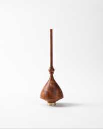 Exotic Rosewood Spinning Top With Brass Base - Timeless Craftsmanship Toy - thumbnail 1