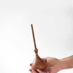 Exotic Rosewood Spinning Top With Brass Base - Timeless Craftsmanship Toy - thumbnail 3