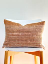 Brown Tribal Hemp Hand Woven Natural Dye Color Pillow Cover - thumbnail 1