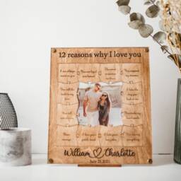 Personilized Gift For Him Her Valentines Day Decor Boyfriend Couple Picture Frame Photo Men - thumbnail 3